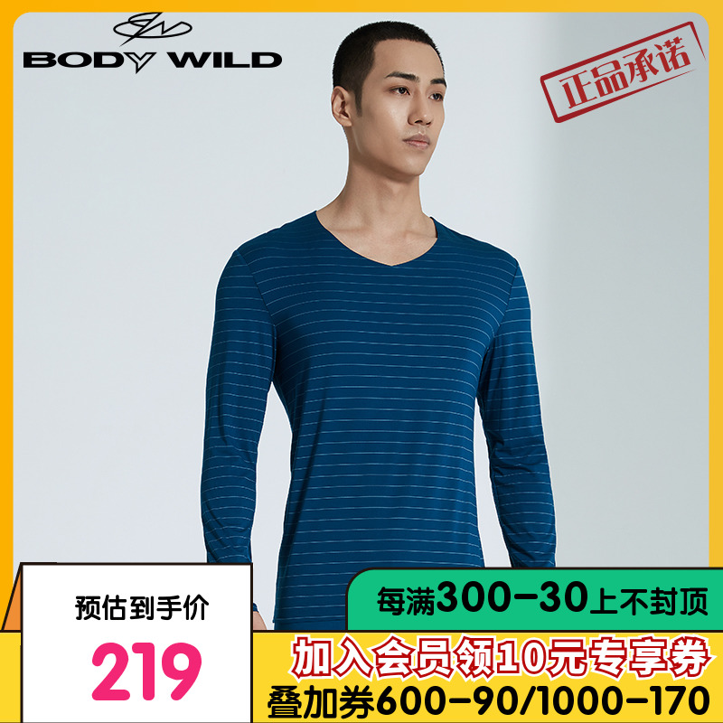 BODY WILD  精奥暖衣 V领条纹长袖ZBN72NR2