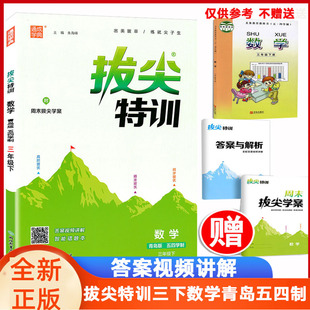 拔尖特训数学青岛五四制三年级下册数学青岛版 拔尖特训三3年级下54制青岛QD版通成学典配套课本练习册期中期末单元测试卷同步练习