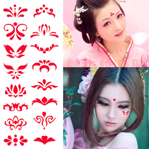 古代额头贴眉心贴 古装 花细 美人 防水儿童眉间贴花钿 莲花