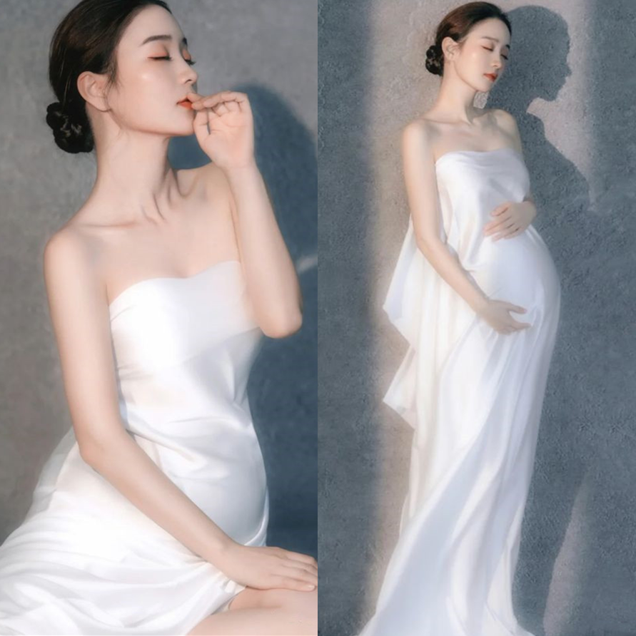 皇后妈咪-孕妇照片写真服装裙简约新款时尚