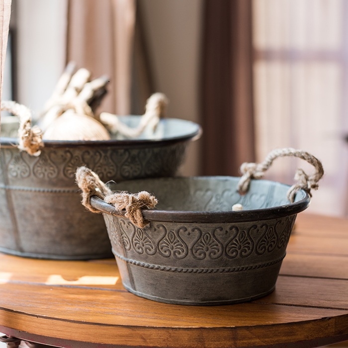 美式粗放铁皮桶把手桶 收纳桶花筒花园装饰做旧复古ZAKKA|ruв категории Домашний быт, ваза/цветок/искусственные цветы/моделирование украшения, цветок/ваза, цветы ведро - от Buy2taobao.com для оказания профессиональной услуги покупки агента Taobao