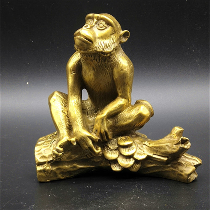 特价包邮纯铜猴摆件猴子工艺品抬头望月猴十二生肖风水猴家居饰品