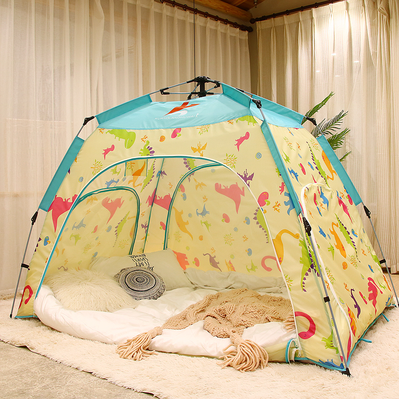 全自动儿童家用室内床上冬季帐篷保暖加厚防风防寒蚊帐篷分床神器