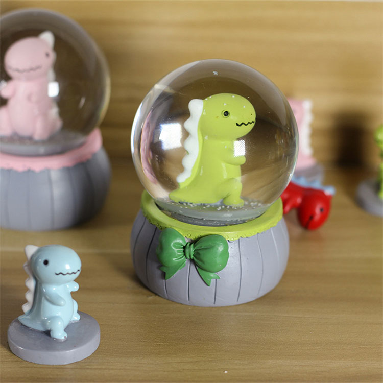 卡通创意恐龙小夜灯水晶球桌面家居装饰品摆件学生儿童生日礼物品