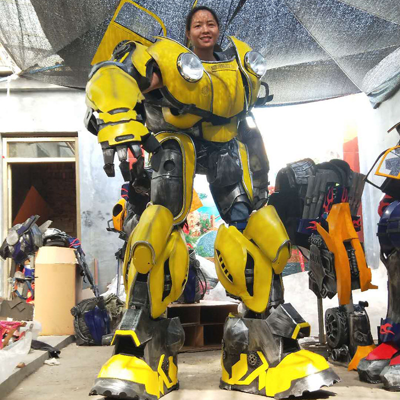 cospaly大黄蜂变形金刚汽车人真人机器人可穿戴衣服道具商场服装