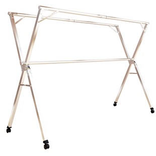 不锈钢晾衣架落地折叠室内家用晾衣杆阳台凉晒衣架卧室挂衣服架子