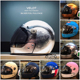 VELDT碳纤维复古头盔 哈雷拿铁杜卡迪男女摩托车骑行全盔组合半盔