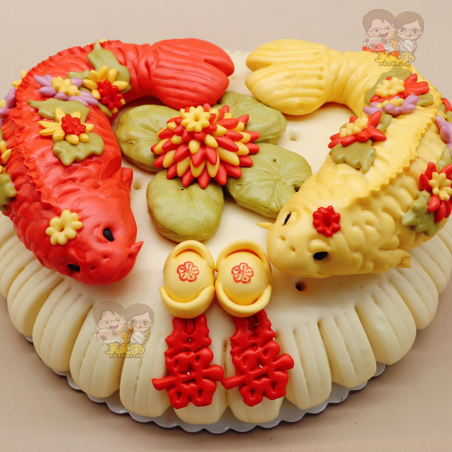 胶东特色大饽饽结婚喜事专用礼品纯手工花样馒头婚礼礼物