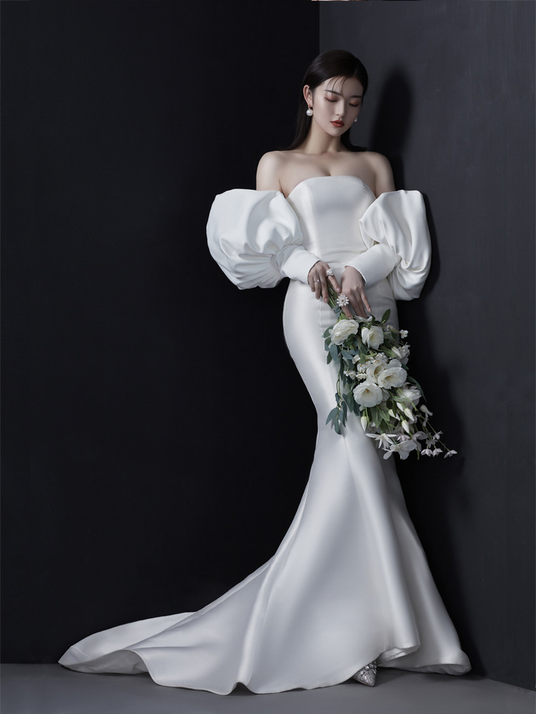 特价抹胸鱼尾婚纱