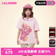 LALABOBO24春季新款甜美可爱风热成像图案套头短袖T恤LBDB-WSDT12
