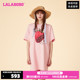 LALABOBO24夏季新款宽松甜美风草莓针织短袖连衣裙女|CBDB-WLZY13