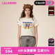 【招财熊】LALABOBO2024春季新款甜辣可爱短袖T恤女LBDA-WSDT22