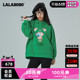 LALABOBO春新韩系慵懒风街头彩虹老花图案套头卫衣女|LBCA-WSTS11