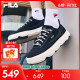 FILA 斐乐官方男鞋ROCK摩登帆布鞋2024夏季新款时尚休闲鞋运动鞋