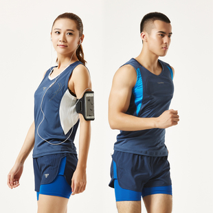 马拉松跑步套装男女款夏季运动背心短裤健身训练服体育中考田径服