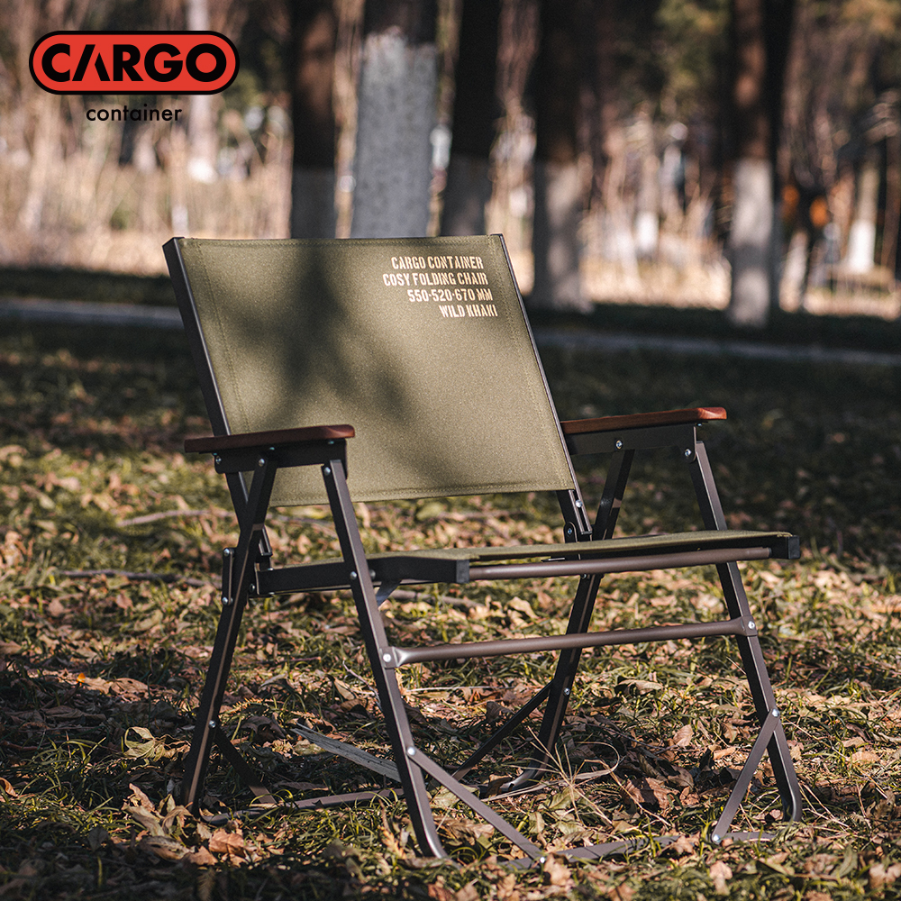 韩国CARGO露营折叠椅户外超轻铝合金克米特椅越野自驾战术黑化风