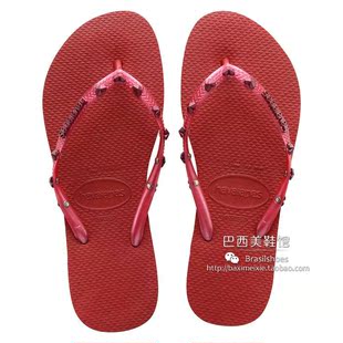 古馳桃心包那種是正品 國內現貨 巴西代購哈瓦那Havaianas 桃心柳釘時尚女款人字拖正品 古馳桃心