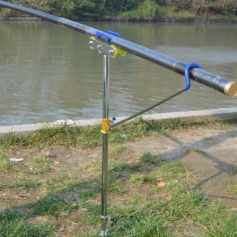 包邮地插支架815米长竿支架双轮鱼杆竿架大支架钓鱼支架鱼竿炮台
