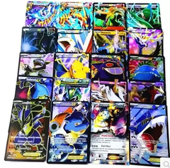 pokemon cardsMEGA 英文EX战斗收藏卡记忆动漫龙珠早教100张闪卡