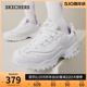 Skechers斯凯奇春夏老爹鞋女鞋休闲甜美刺绣舒适厚底增高熊猫鞋