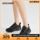 Skechers斯凯奇夏季女鞋轻质舒适休闲鞋绑带纯色百搭透气运动鞋