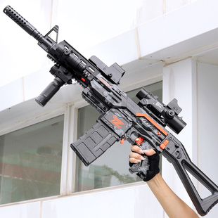 AK105电动连发突击步枪M416软弹玩具枪带倍镜激光线儿童男孩礼物