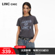 LINCCHIC金羽杰2024年夏季新品简约标语舒适圆领T恤女S242TS282Y