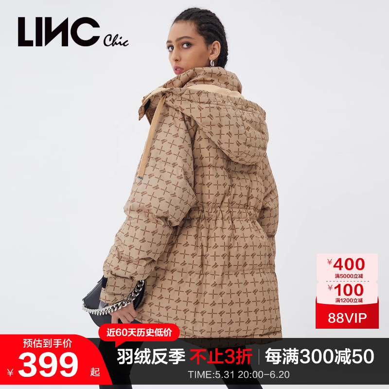 LINCCHIC金羽杰羽绒服女收腰