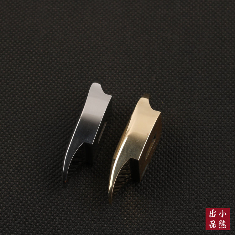 弯刀刀挡护手黄铜不锈钢刀挡护手情怀定制刀挡小熊手工联盟