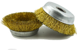 加厚碗型钢丝轮 金属除锈机用钢丝刷 角磨机打磨钢丝轮100x16型