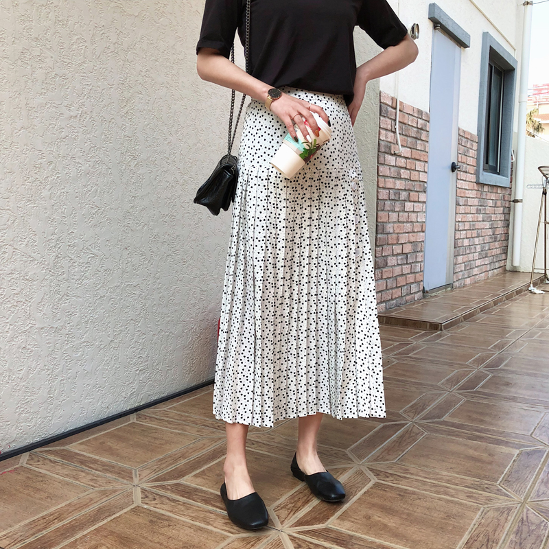 Sun Da Xin 2019 spring clothes new pattern Wavelet point Chiffon Bouffancy skirt Mid length version fairy Paige skirtin the Women's clothing/Boutique , Skirts category - from Buy2taobao.com to provide professional Taobao agent buy service
