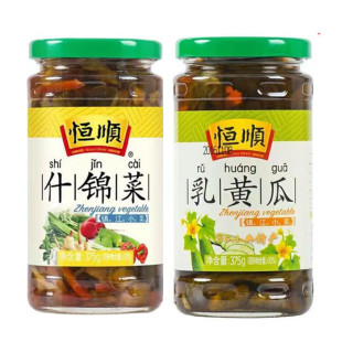 2瓶装恒顺酱菜375g瓶装 什锦菜乳黄瓜下饭小菜腌制泡菜 镇江特产