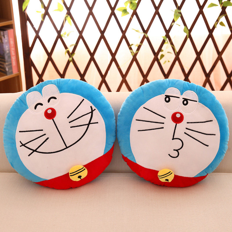 蓝胖子机器猫抱枕叮当猫靠枕哆啦a梦毛绒玩具公仔卡通午休枕坐垫