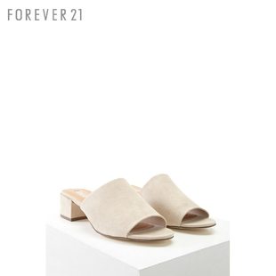 gucci麂皮泛白 仿麂皮低跟穆勒鞋涼拖 Forever21 gucci