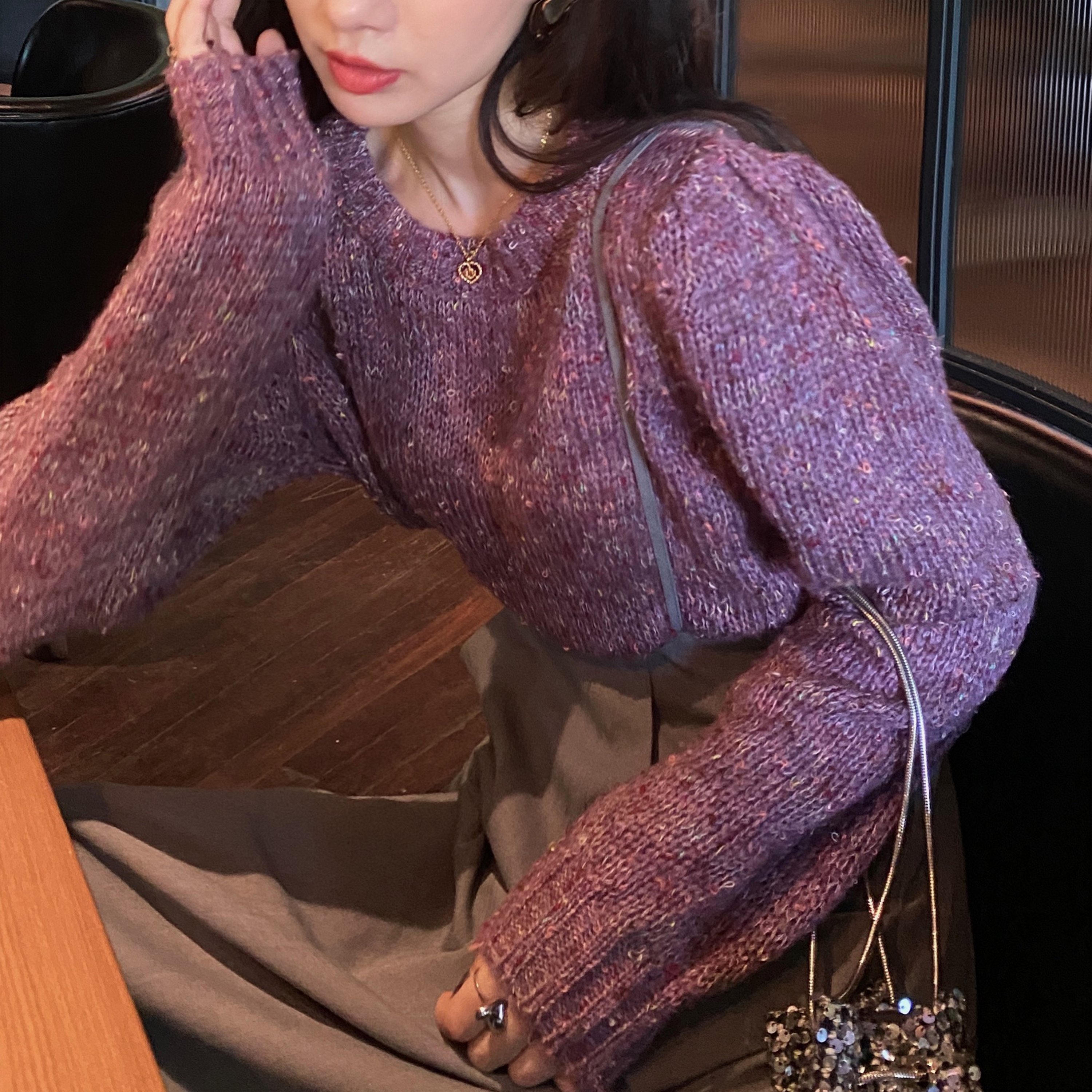 紫色泡泡袖毛衣-特价促销-优惠券领取-价格|多少钱|什么牌子好-35优惠