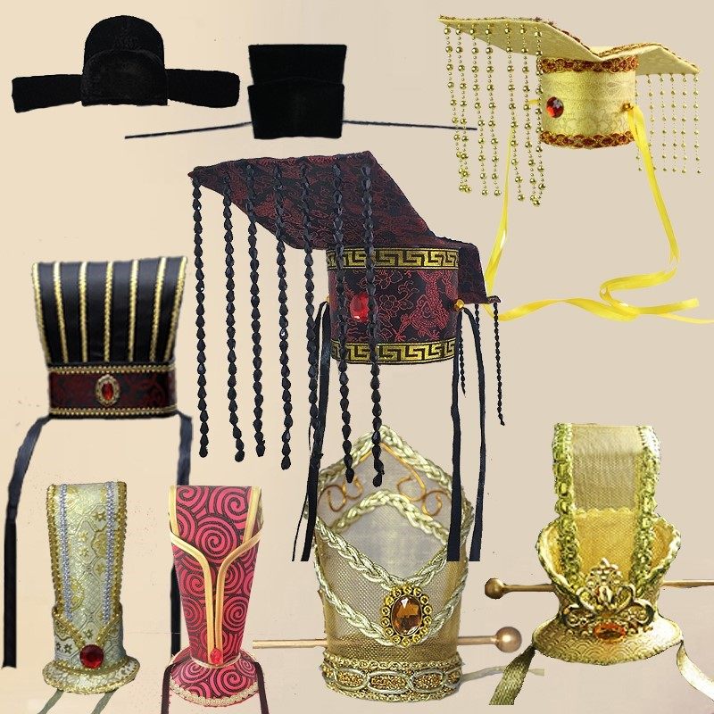 热销儒巾_皇帝帽子古装古代头衣通天冠帝王诗人乌纱帽官帽幞头儒巾帝