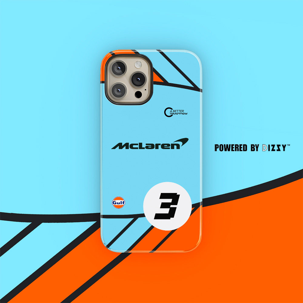dizsy f1迈凯轮车队 gulf海湾石油 手机壳 丹尼尔里卡多 dr03周边