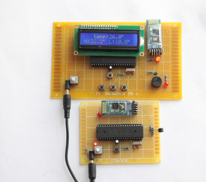51单片机无线蓝牙通信温度采集检测报警系统远程传输DIY电子散件