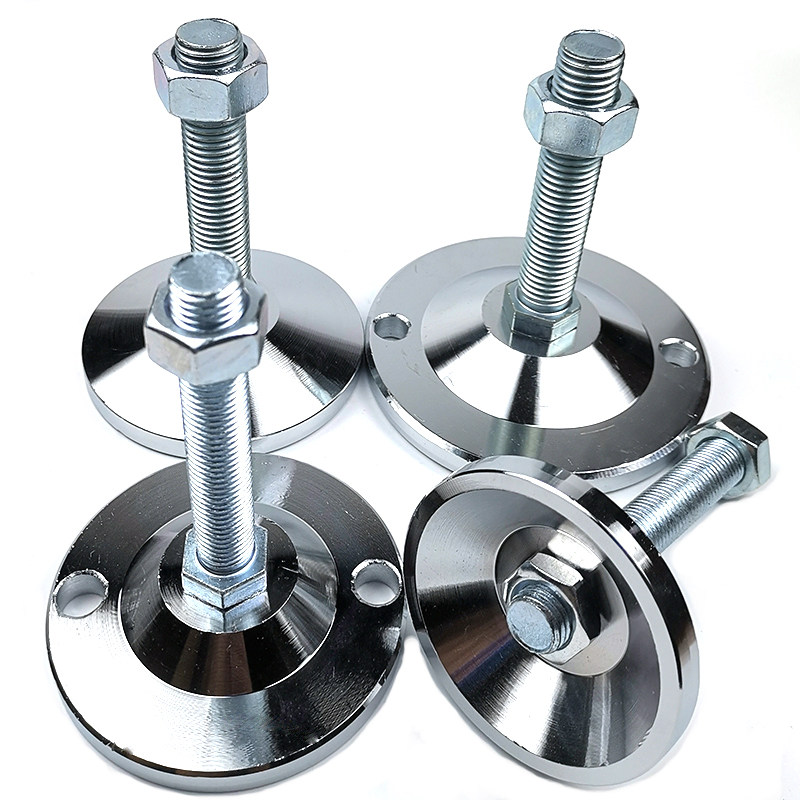 重型镀铬调节脚 可调支撑脚杯 地脚碳钢调整脚垫螺丝脚流水线设备
