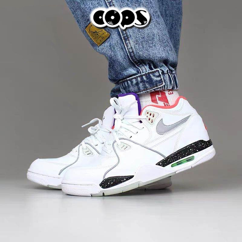 热销aj4镭射白_nike air flight 89 aj4兄弟款白镭射夜光男实战篮球鞋