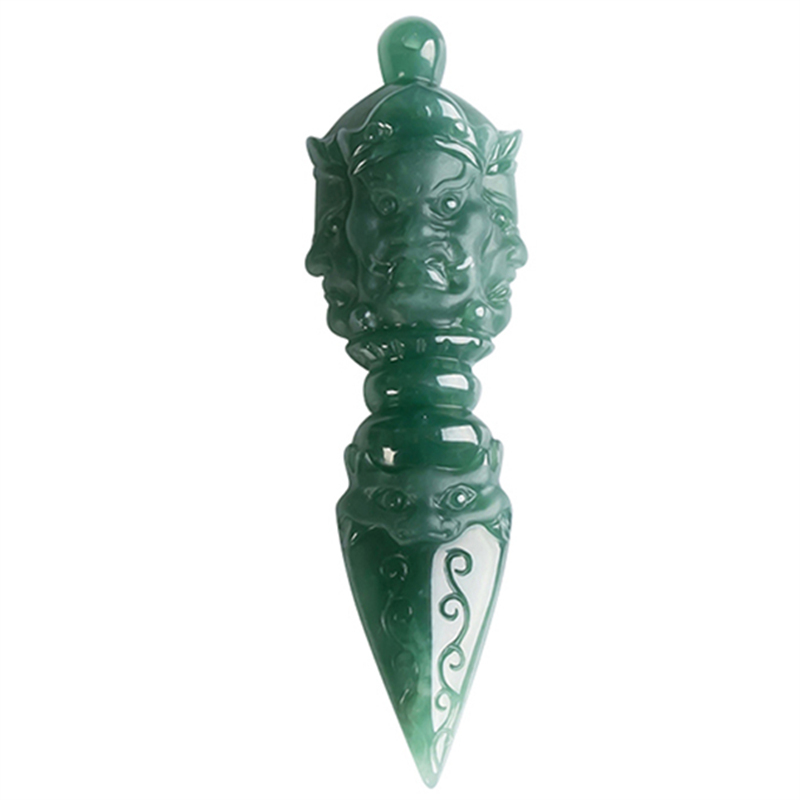 【金刚护主】a货翡翠蓝水金刚降魔杵8.20g