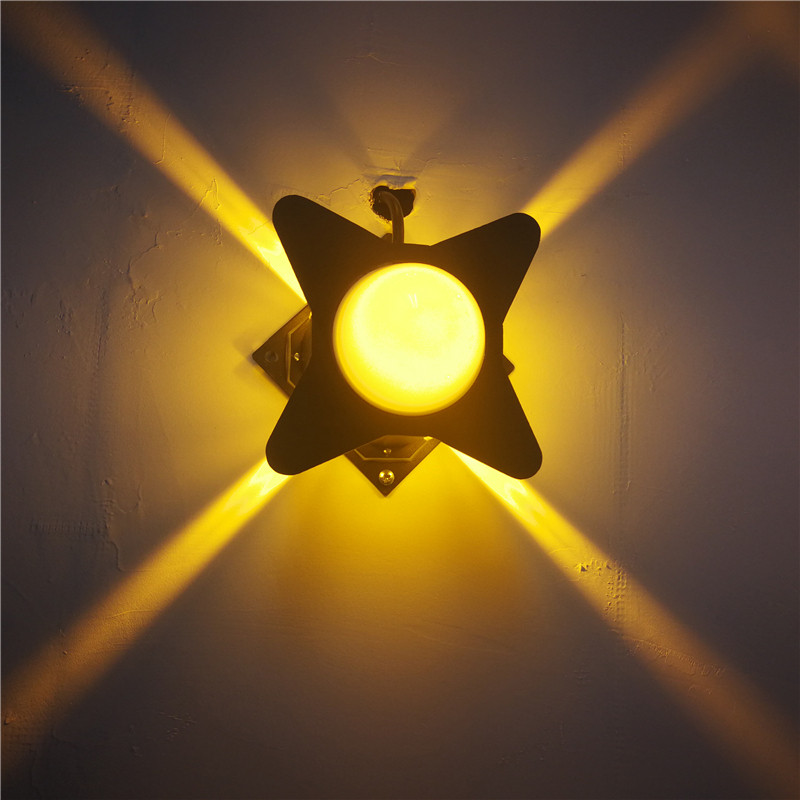 十字星光灯led壁灯户外七彩过道墙面背景灯饰照明防水装饰上下照
