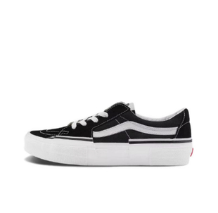 VANS/范斯官方正品男鞋 SK8-LOW 经典黑白解构休闲低帮板鞋