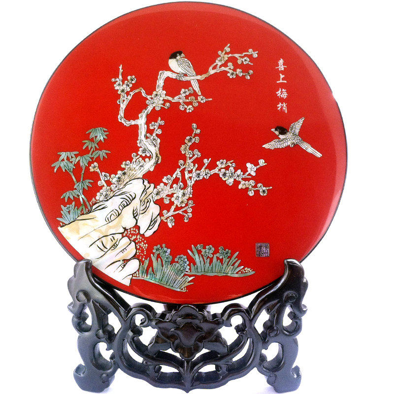 扬州漆器摆件文化礼品送老外公司纪念品平磨螺钿工艺品支持定制