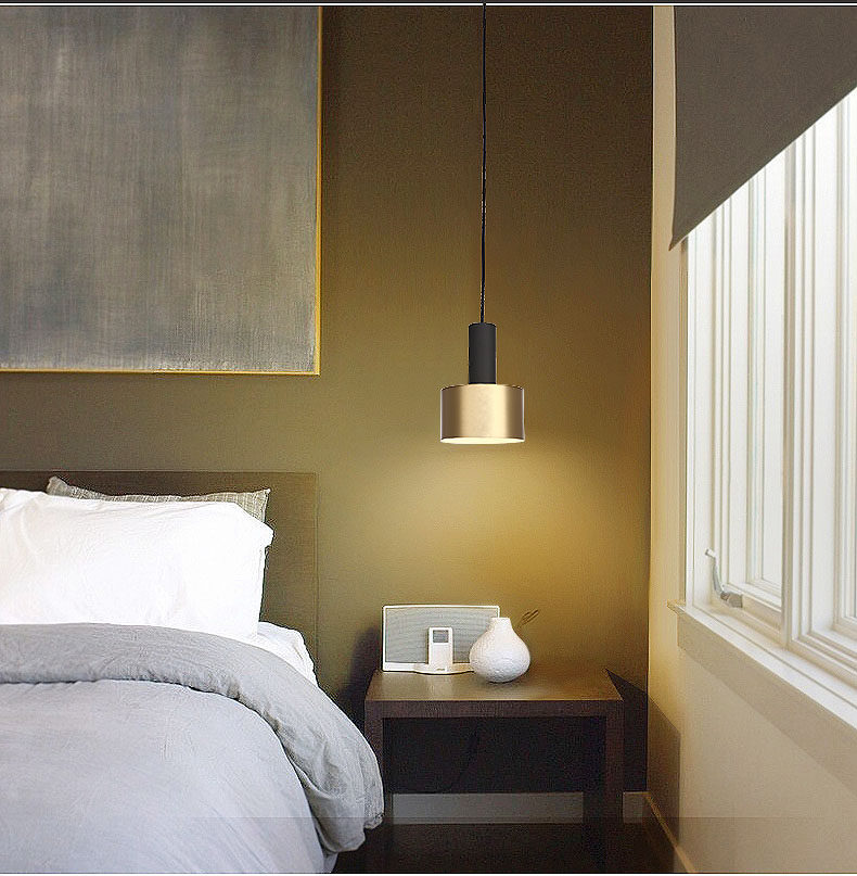 北欧卧室床头小吊灯个性创意吧台吊灯单头餐厅客厅酒店灯简约现代