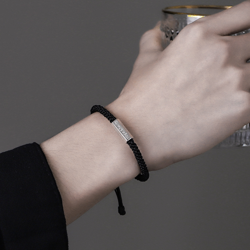 原创手链男潮ins高级感手工编织男士手绳个性女小众设计男生手饰