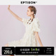 EPTISON连衣裙女2024夏季新款时尚气质圆领甜美裙子短袖仙女短裙