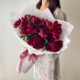 西岱岛北京同城鲜花速递生日送朋友红色系芍药花束 红色魅力