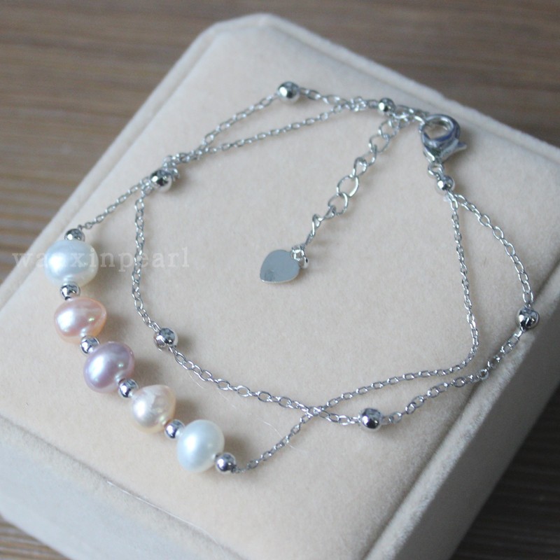 珍珠珠宝首饰珍珠手链天然淡水手链包邮 珍珠手链女生礼物送朋友