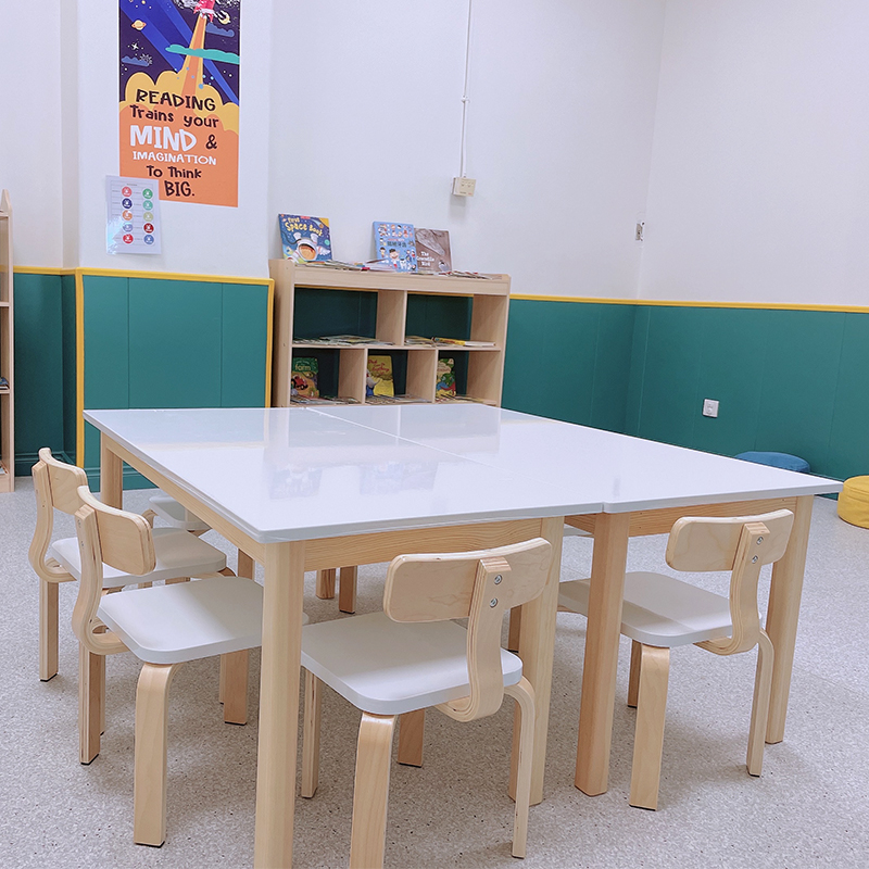 幼儿园实木桌椅宝宝家用学习桌儿童桌子游戏玩具松木餐桌小桌椅子
